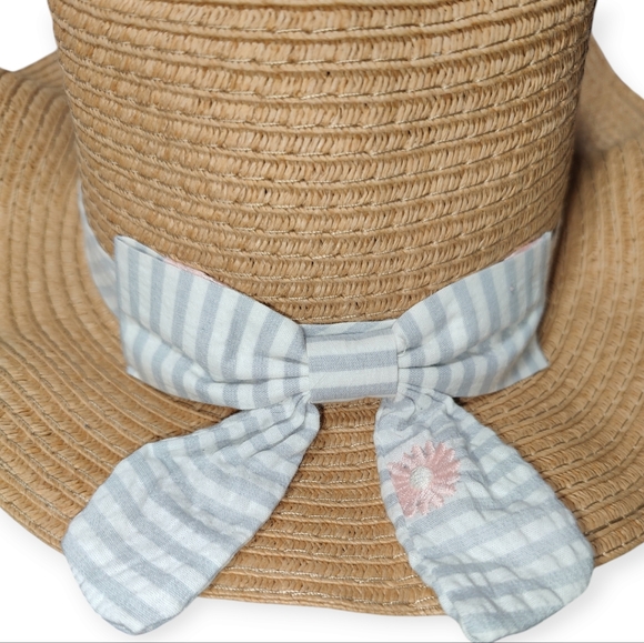 🍄Girls Ruffle Brim Raffia Sun Hat - Picture 5 of 8
